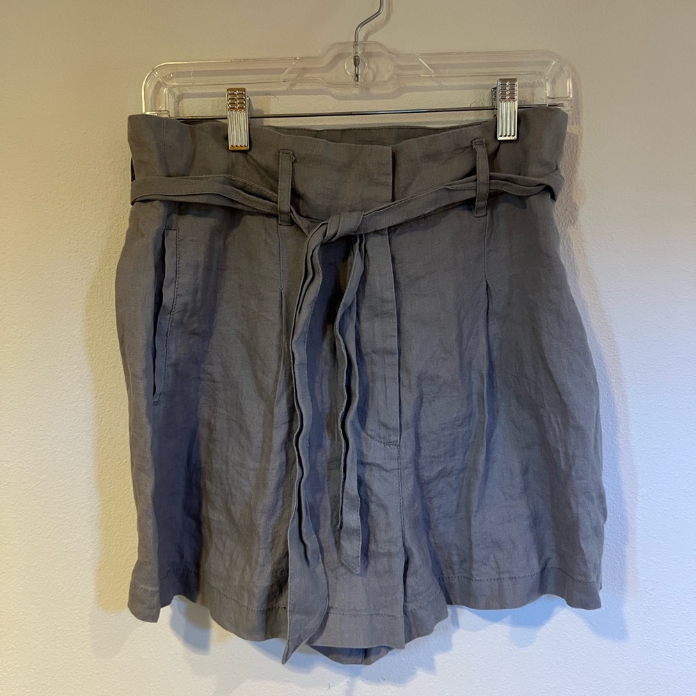 ARTISAN NY WOMEN’S GRAY LINEN SHORTS SIZE-6